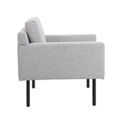 Boss Grey Poly-Linen Weave Lounge Chair, BR8001-GY